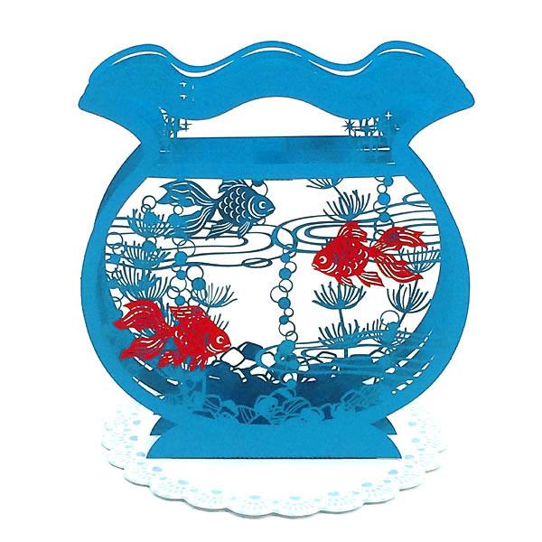 グリーティングカード 多目的 夏カード レーザーカット金魚鉢 S4244 サンリオ 立体カード ポップアップ 飛び出す 多用途 サマーカード 暑中見舞い なつ S4244 堀萬昭堂 ヤフー店 通販 Yahoo ショッピング