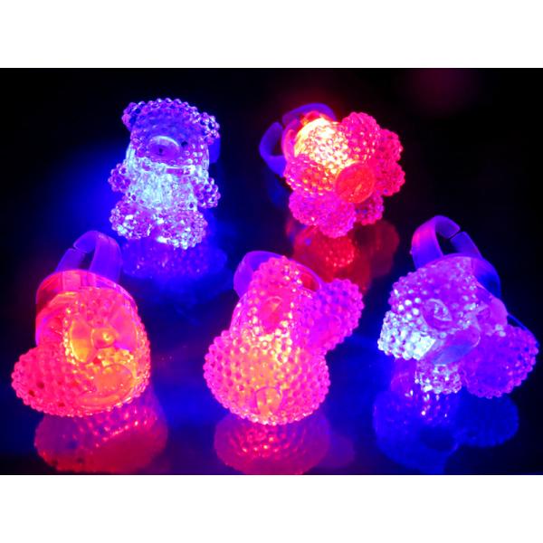 光るおもちゃ フラッシュつぶつぶシュガーリング(50個入) : 堀商店