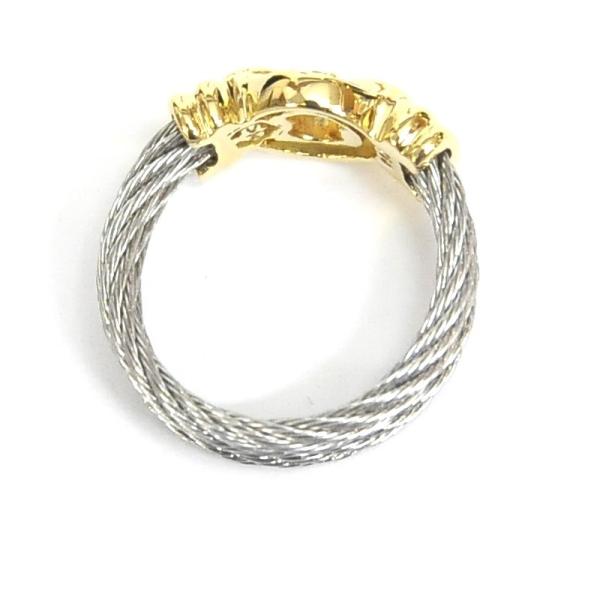 フィリップシャリオール PHILIPPE CHARRIOL 6Pダイヤ指輪 ケルティックリング シルバー×ゴールドカラー #8【中古】(34912) フィリップシャリオール PHILIPPE CHARRIOL 6Pダイヤ指輪 ケルティックリング シルバー×ゴールドカラー #8【中古】(34912)