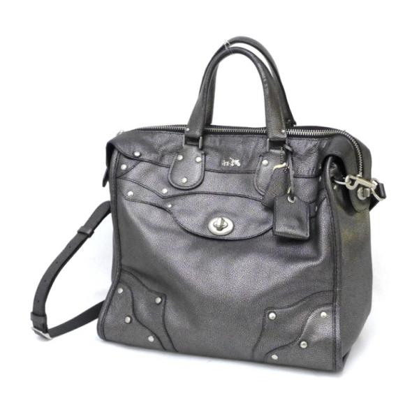 ｺｰﾁ ﾄｰﾄﾊﾞｯｸﾞ 2WAY ｴﾚﾍﾞｰﾃｯﾄﾞ ﾗｲﾀﾞｰ 33740 ﾒﾀﾙ 【中古】(43383) COACH（コーチ） トートバッグ 2WAY エレベーテッド ライダー 33740