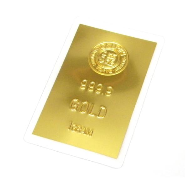 【ブランド名】: 徳力本店 【商品名】: 純金 インゴットカード 24金 ingot 【サイズ】: W:4.2cm H:7.2cm/総重量:1g 【素材】: /ゴールド/K24 【付属品】: 本体のみ（付属品はありません） 【ランク】: 新...