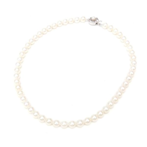 パールネックレス 7.5〜8.0mm 真珠/シルバー(48024) : 堀田商事質店