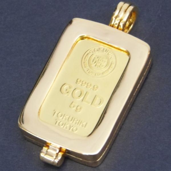 新品】純金 インゴット ペンダントトップ 徳力本店 24金 5g 枠 新品】純金 インゴット ペンダントトップ 徳力本店 24金 5g 枠