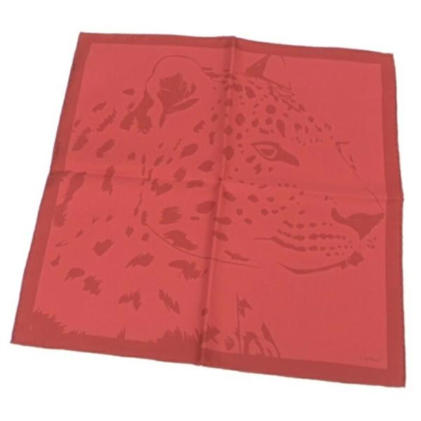 カルティエ Cartier スカーフ パンテールスクエア ルージュ シルク100％(62024) horita78_62024