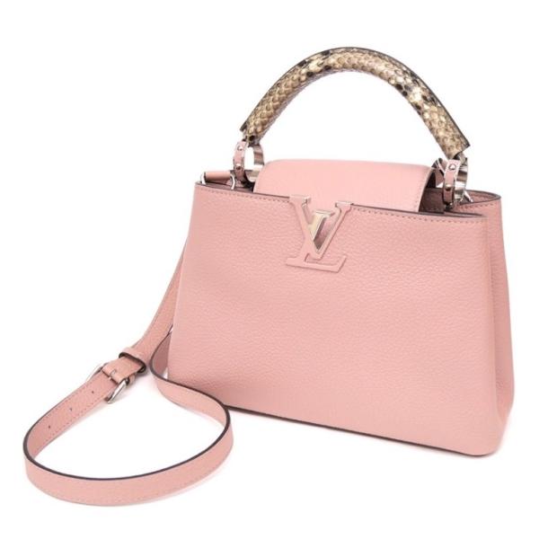 ルイヴィトン LOUISVUITTON ショルダーバッグ カプシーヌ BB パイソン 2WAY N92042 マグノリア 【中古】(64453) LOUIS VUITTON（ルイ・ヴィトン） ショルダーバッグ カプシーヌ BB