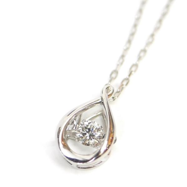 ダイヤモンドネックレス 10金 0.10ct /ホワイトゴールド/K10WG 1.5g 
