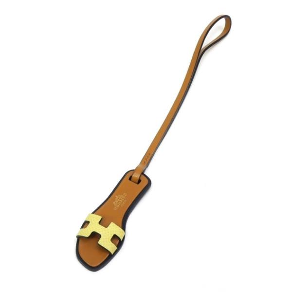 エルメス HERMES バッグチャーム オランナノ イエロー レザー(66737) HERMES（エルメス） バッグチャーム オランナノ イエロー レザー(66737