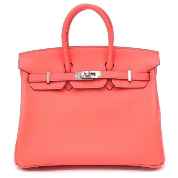 エルメス HERMES ハンドバッグ バーキン25 SV金具 B刻印 ローズテキサス スイフト(67742) HERMES（エルメス） ハンドバッグ バーキン25 SV金具 B刻印 ローズ
