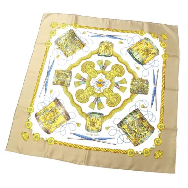 HERMES（エルメス） スカーフ カレ90 LES TAMBOURS タンブールの太鼓