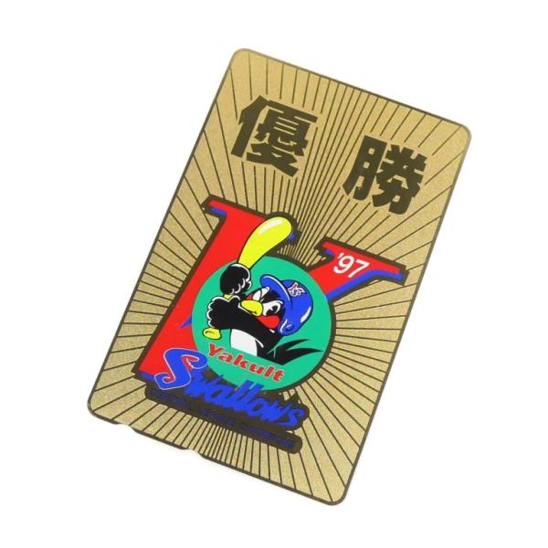 【商品名】: テレホンカード ヤクルトスワローズ 1997年優勝記念 50度 つば九郎 野球 テレカ　【付属品】: 本体のみ（付属品はありません）　【ランク】: 展示未使用品　/わずかなスレはありますが、未使用品のきれいな状態です。　【コメ...