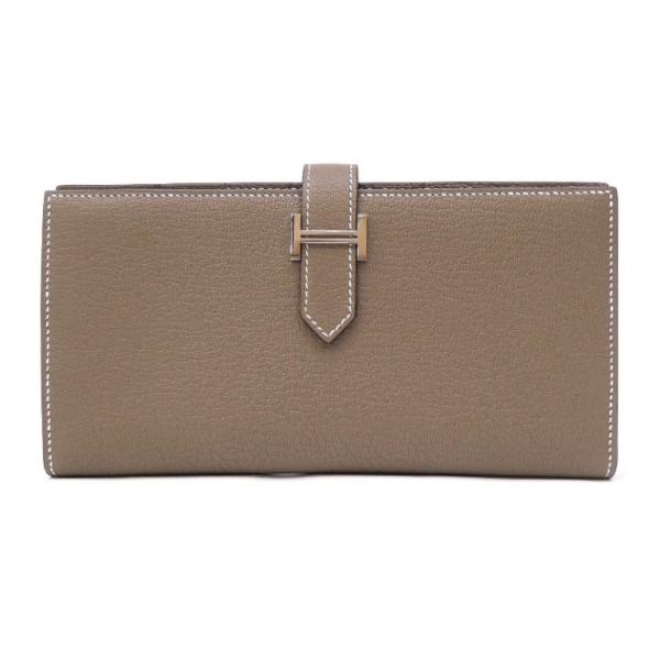 エルメス HERMES ベアンスフレ W刻印 SV金具 エトゥープ シェーブル(68943) horita78_68943