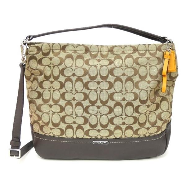 コーチ COACH 2WAYバッグ ワンショルダーバッグ シグネチャー アウトレット F23279 ブラウン キャンバス×レザー 【中古】(69417) COACH（コーチ） COACH 2WAYバッグ ワンショルダーバッグ シグネチャー