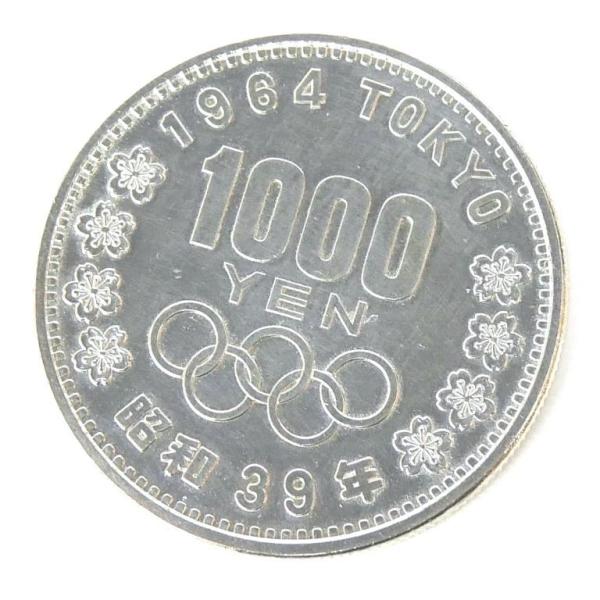 昭和39年 東京オリンピック 1000円銀貨 TOKYO 並品 記念貨幣 記念硬貨