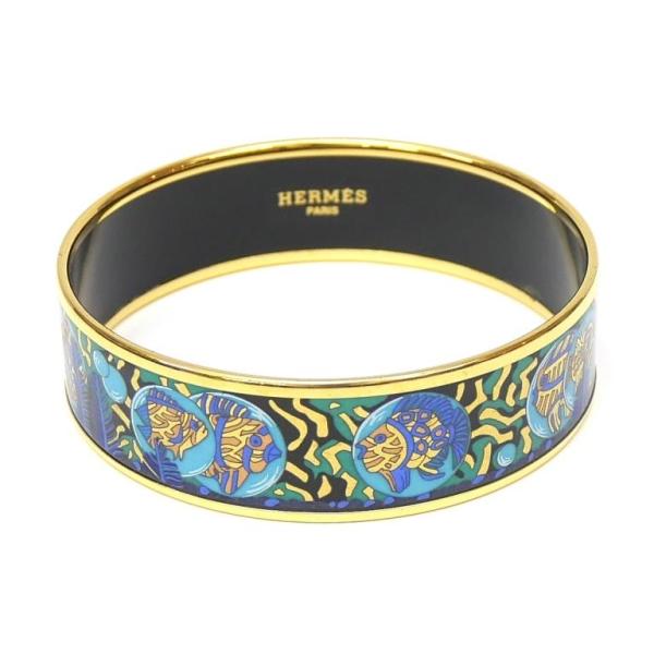 HERMES（エルメス） エマイユGM 七宝焼き バングル ブルー系 【中古