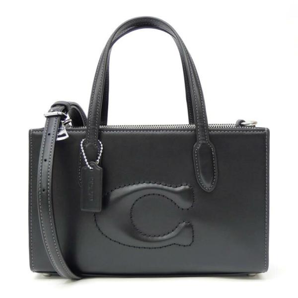 コーチ COACH ニーナ スモール トート 2WAYバッグ ハンドバッグ ショルダーバッグ アウトレット CR097 黒 レザー 【中古】(69776) horita78_69776