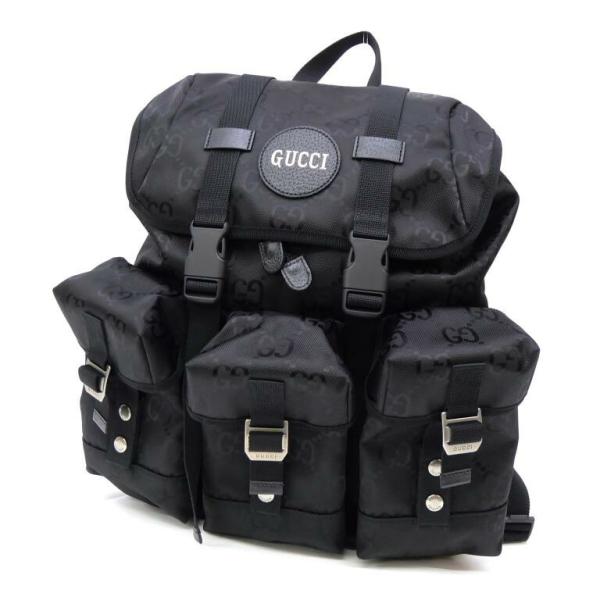 【あや】GUCCI GGナイロン リュック バックパック 黒 GUCCI（グッチ） オフザグリッド バックパック リュック ロゴ 黒 GG