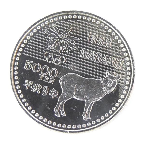 P50匿名配送込値下げ　かなり時代物100年以上前　嫁入タンス　治して使うと蘇る H9 長野オリンピック 記念硬貨 5千円銀貨 アイスホッケー 記念貨幣