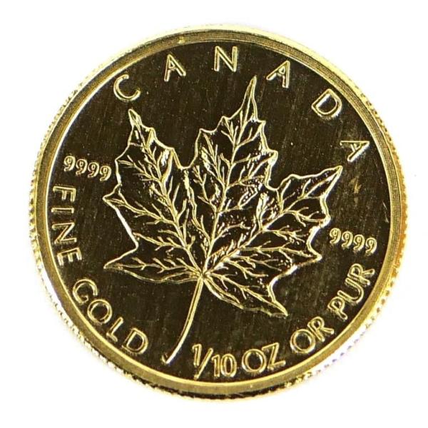 メイプルリーフ金貨 1/10oz 2010年 メープルリーフ金貨 1/10オンス