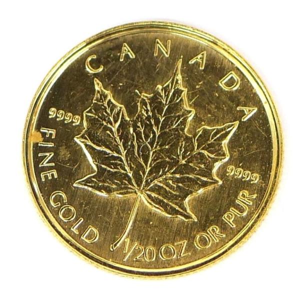 メイプルリーフ金貨 1/20oz 1993年 メープルリーフ金貨 1/20オンス
