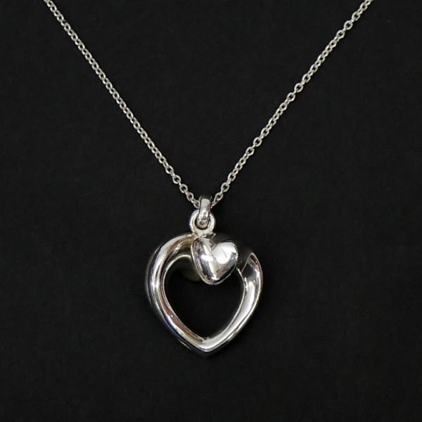ジョージ・ジェンセン Georg Jensen ペンダントネックレス 2002 ハート /シルバー/SV925【中古】(71492)