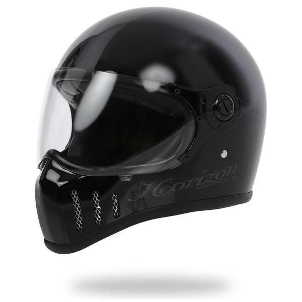 フルフェイス へルメット バイク ビンテージ SAD3 ブラック メンズ レディース S〜XL HORIZON HELMETS JADE SAD3 gloss