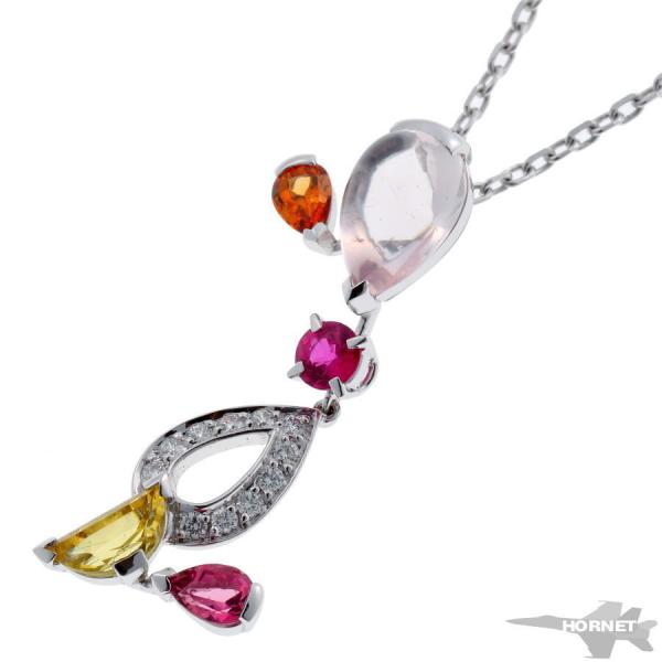 Cartier カルティエ デリス ダイヤ マルチカラーストーン ネックレス  
