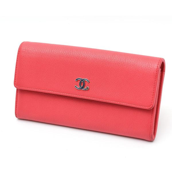 CHANEL（シャネル） ココマーク カメリア フラップ ウォレット 長財布