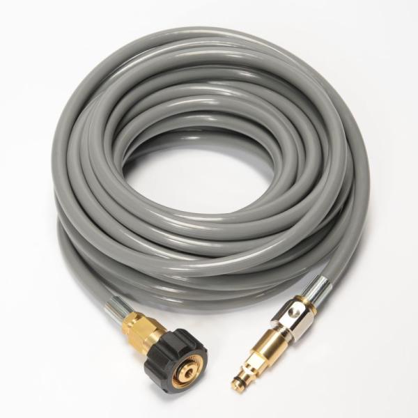 【軽量な樹脂製ホースなのにねじれない！】国内ホースメーカーにて特注製作した、弊社オリジナル家庭用洗浄機用ホースです。樹脂製のホースですが、純正ホースに比べて柔軟で捻れにくくなっており、作業性がとても良くなっております。一般的な樹脂ホースは曲...