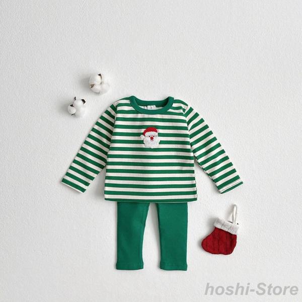 クリスマス 上下セット サンタ 子供服  キッズ ベビー 赤ちゃん トップス パンツ 上下 セット 可愛い 子供 男の子 女の子 衣装 可愛い キッズ コスチューム パーティー 誕生日 Xmas プレゼント※多少の個体差があります。内容：ト...