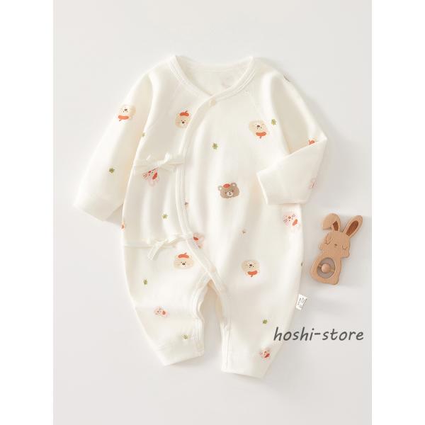 新品未使用　familiar　カバーオール　ロンパース　ベビー服 カバーオール ロンパース ガーゼ ベビー Wガーゼ 綿100％ コットン 60