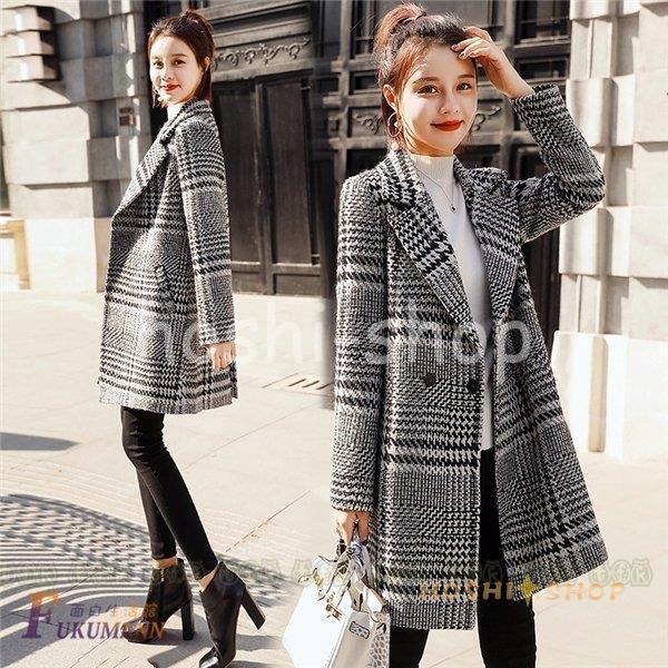 コート レディース チェックコート40代 秋 冬 ロング 厚手 アウター 千鳥格子 軽い お洒落 秋冬 暖かい 軽量 防寒 防風 上品 厚手 着痩せ 通勤 高級ダウン Star1013 Coat297 星野 通販 Yahoo ショッピング