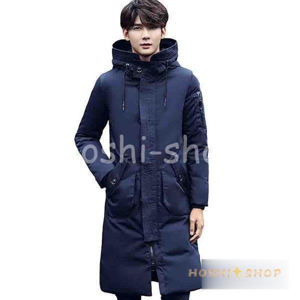 ダウンコート メンズ ロング ダウンジャケット コート 秋冬 防寒 厚手 通勤 通学055 Star1022 Downcoat129 星野 通販 Yahoo ショッピング