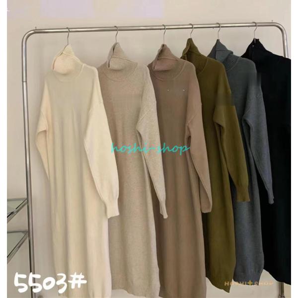 ニットワンピース ロング丈 秋 冬 レディース ワンピース 長袖 秋冬 ロングワンピース 大きいサイズ 体型カバー ハイネック ママワンピース リブ 代 30代 40代 Star1104 Xz184 星野 通販 Yahoo ショッピング