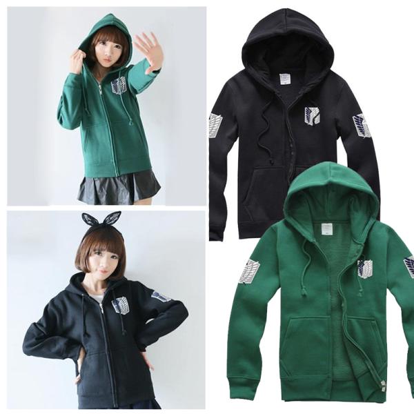 進撃の巨人 フード付きパーカー コスプレ 衣装 スウェット ルームウェア メンズ レディース 自由の翼 調査兵団 緑 黒 秋冬 Dejapan Bid And Buy Japan With 0 Commission