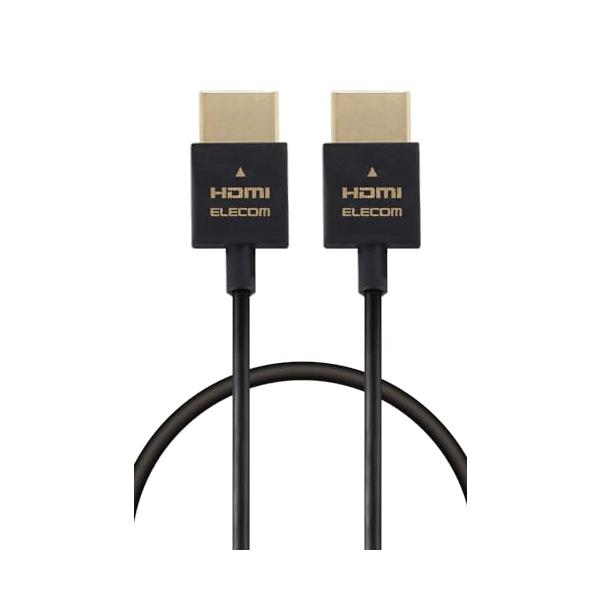 エレコム HDMI ケーブル 1m スーパースリム 1.4 ハイスピード 4K・2K(30Hz) ARC対応 【HIGH SPEED with