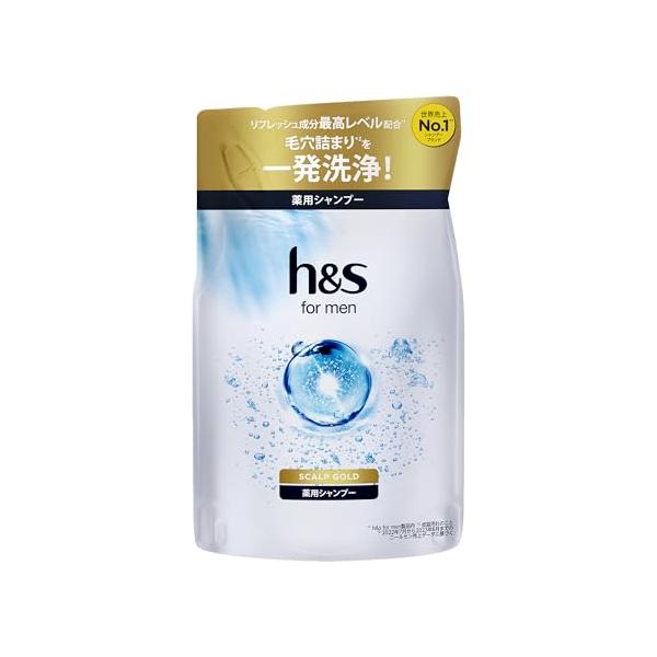 h&s for men(エイチアンドエス フォーメン) シャンプー 300mL 詰め替え用 スカルプゴールド 薬用エイチアンドエス フォーメン