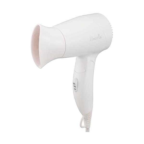 オーム(OHM) 電機Iberis ヘアドライヤー 折りたたみ 軽い 軽量 小さい ミニ コンパクト ポータブル 携帯用 旅行 男女兼用 バッグ