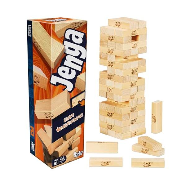 ハズブロ(Hasbro)ハズブロ公式ジェンガ(2025)Webアプリでいろんな遊び方 木製ブロック スタッキングタワー パーティーゲーム 6才以