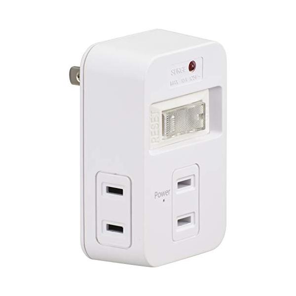 オーム(OHM) 発煙ガードスイッチ付タップ 3個口 白｜オーム電機 HS-A3BH-W 00-2601