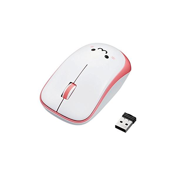 エレコム マウス ワイヤレス (レシーバー付属) Mサイズ 3ボタン IRセンサー 省電力 ピンク M-IR07DRPN