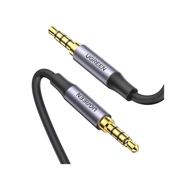 他サイト： UGREEN 3.5mm オーディオケーブル 4極 ミニプラグ TRRS ヘッドホンケーブル AUX オス-オス ステレオミニプラグ 高耐久性ナの商品画像