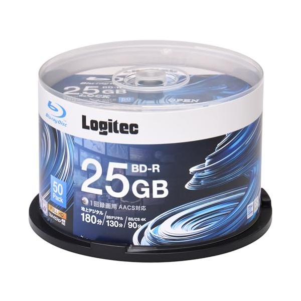 ロジテックダイレクト BD-R AACS対応 ブルーレイディスク Blu-ray Disc 6倍速 1回録画用 記録用 25GB 記録メディア