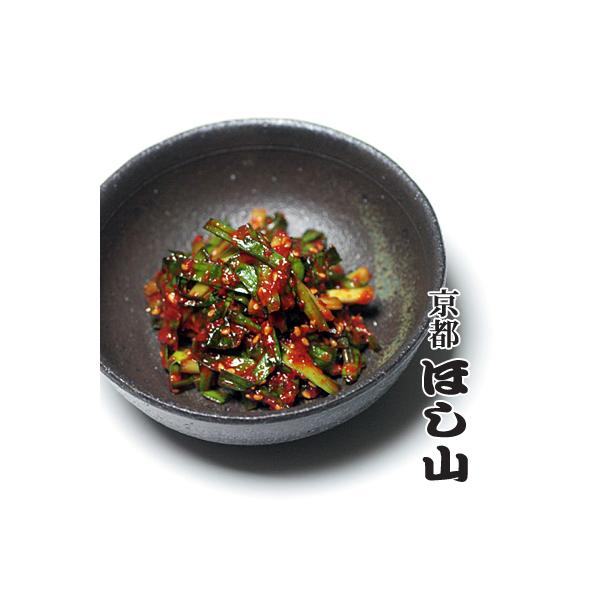 高知県産ニラを使用したほし山のニラキムチ！●商品内容80g●賞味期限冷蔵にて保存30日間ニラ（国産）、漬け原材料（唐辛子、桃、砂糖、にんにく、ごま、アミノ酸液、昆布エキス、食塩）、調味料(アミノ酸等)、キサンタンガム、[原材料の一部に小麦を...