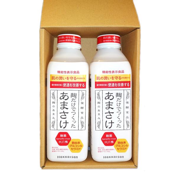 新潟県 八海醸造 甘酒 八海山 麹だけでつくったあまさけ 825g 2本セット ノンアルコール 要冷蔵 箱入り