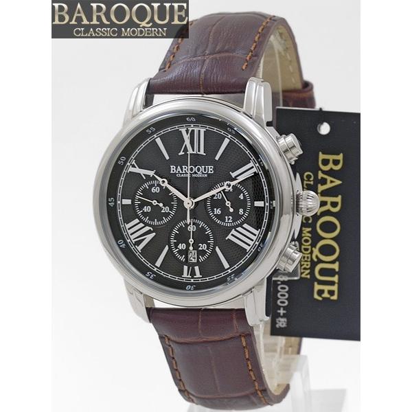 バロック BAROQUE クロノグラフ腕時計 CLASSICO BA-1003S-02BR : e 