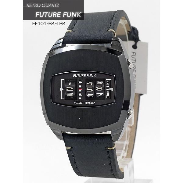 フューチャーファンク FUTURE FUNK ローラー式レトロクォーツ腕時計 