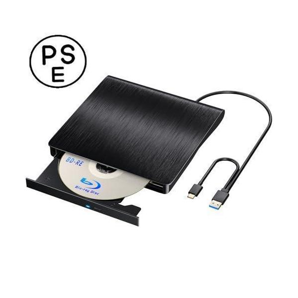 ブルーレイドライブ外付け USB3.0 BDプレイヤー再生読み書 対応外付け CD/DVD/BD-ROM 薄型ポータブルBD Windows7-11/