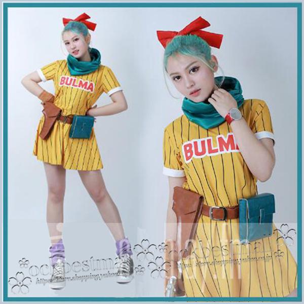 送料無料◆ドラゴンボール 風 ブルマ コスプレ衣装 cosplay仮装 コ スチューム 演出服 アニメ ゲーム ハロウィン変装