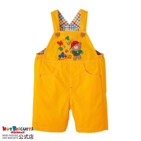 HOT BISCUITS ミキハウス レトロ ロゴ刺繍 オーバーオール
