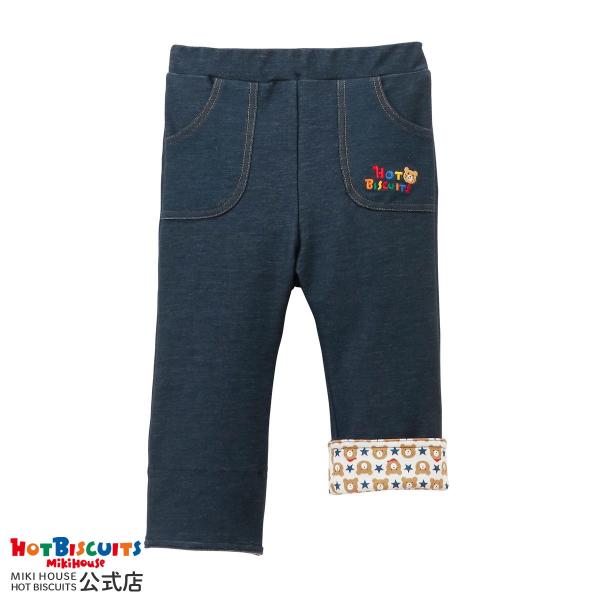 HOT BISCUITS ミキハウス ストレッチデニムパンツ 紺 80cm 90cm HOT BISCUITS ミキハウス ストレッチデニムパンツ 紺 80cm 90cm